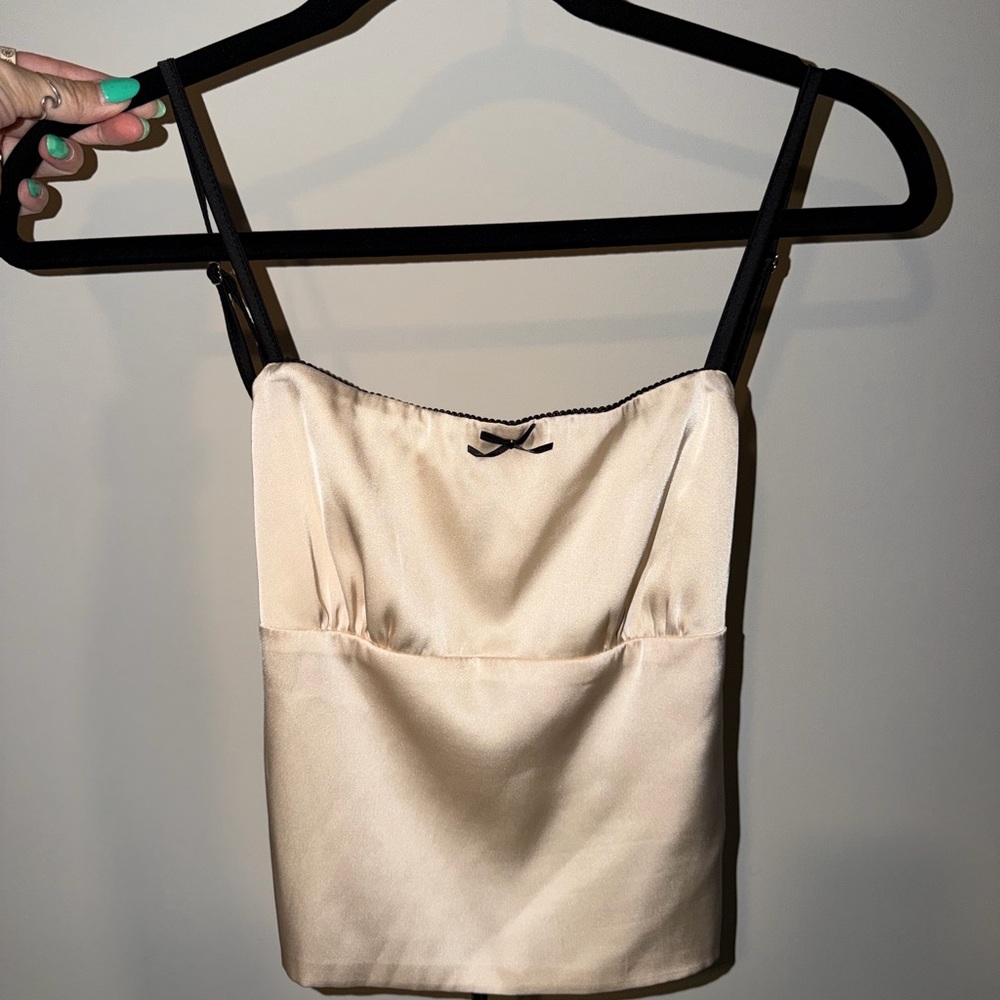 Cream Women's Backless Top